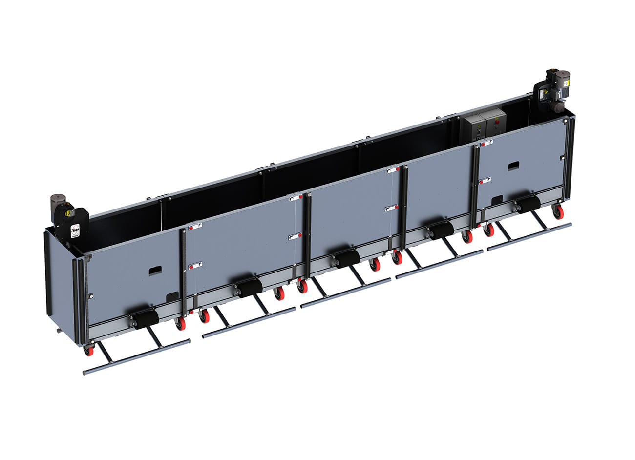 An example of a long Modulo PI Building Maintenance Unit (BMU) configuration.